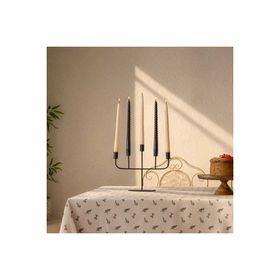 Evidea Deco Lucetta Siyah 23 cm Şamdan