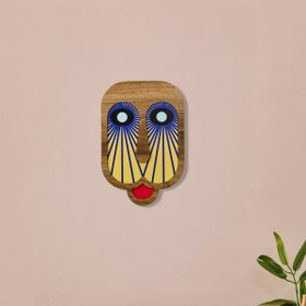 Evidea Deco Mask Sarı 20 cm Duvar Panosu
