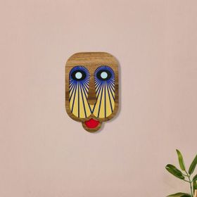 Evidea Deco Mask Sarı 20 cm Duvar Panosu