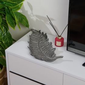 Evidea Deco Moena Gümüş 44x19 cm Dekoratif Tabak