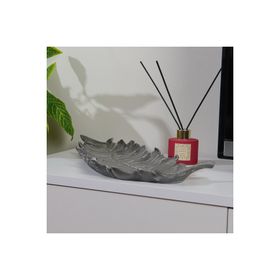 Evidea Deco Moena Gümüş 44x19 cm Dekoratif Tabak