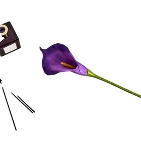 Evidea Deco Mor 60 cm Yapay Zambak Çiçeği