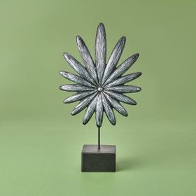 Evidea Deco Palmiye Gümüş Siyah 34 cm Dekor