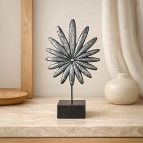 Evidea Deco Palmiye Gümüş Siyah 34 cm Dekor
