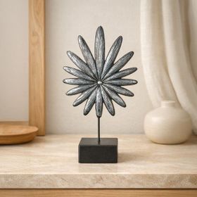Evidea Deco Palmiye Gümüş Siyah 34 cm Dekor
