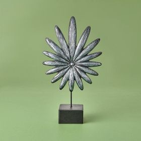 Evidea Deco Palmiye Gümüş Siyah 34 cm Dekor
