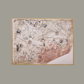 Evidea Deco Piri Reis Açık Kahverengi 120x90 cm Tablo