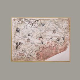 Evidea Deco Piri Reis Açık Kahverengi 120x90 cm Tablo