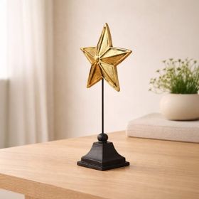 Evidea Deco Star Siyah Gold 33 cm Dekor