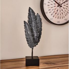 Evidea Deco Tüy Gümüş Siyah 38 cm Dekor