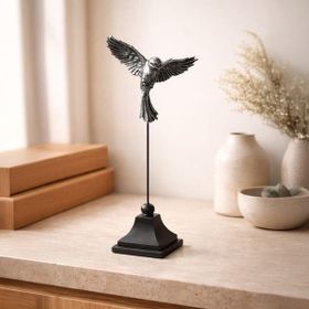 Evidea Deco Uccello Siyah Gümüş 32 cm Dekor