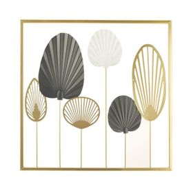 Evidea Deco Yelpaze Altın Siyah 45 cm Metal Tablo