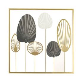 Evidea Deco Yelpaze Altın Siyah 45 cm Metal Tablo