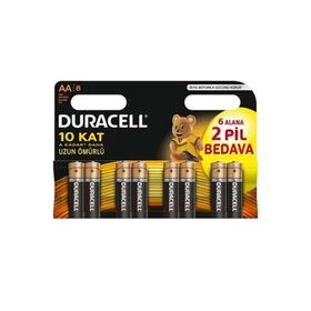 Evidea Duracell Basic 8'li AA Kalem Pil