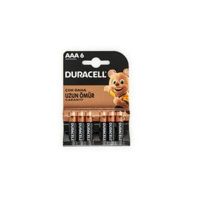 Evidea Duracell Basic İnce 6'lı AAA Kalem Pil
