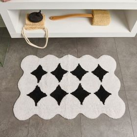 Evidea Elegant Curves Tufting Soft Siyah 60x90 cm Banyo Paspası