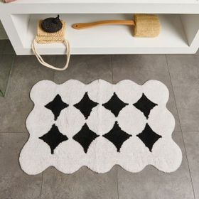 Evidea Elegant Curves Tufting Soft Siyah 60x90 cm Banyo Paspası