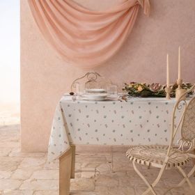 Evidea | Evidea Soft Pane Ekru 150x200 cm Dantelli Masa Örtüsü