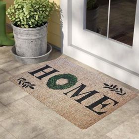 Evidea Giz Home Peppina 40x60 cm Yaprak Home Desenli Kapı Önü Paspası