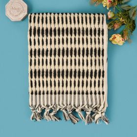 Evidea Greta Soft Ekru Siyah 50x90 cm Yüz Havlusu