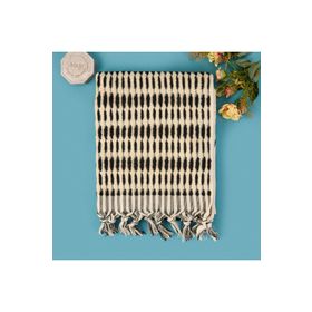 Evidea Greta Soft Ekru Siyah 50x90 cm Yüz Havlusu