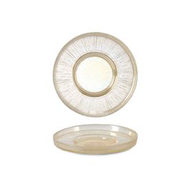 Evidea İpek 14304 12 cm Çizgili Füme Lusterli Çay Tabağı