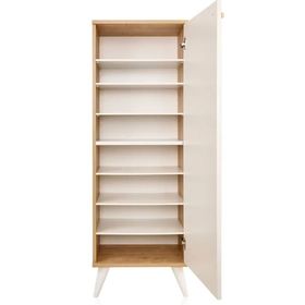 Evidea Just Home Modern Baskılı Beyaz Safir Meşe 136 cm Çok Amaçlı Dolap