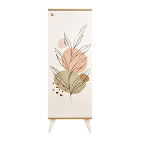 Evidea Just Home Modern Baskılı Beyaz Safir Meşe 136 cm Çok Amaçlı Dolap