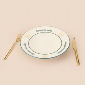 Evidea Kitchen Amiamo La Pasta Beyaz 27 CM Makarna Tabağı