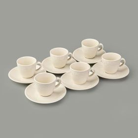 Evidea Kitchen Arnea 6'lı Krem 90 ml Kahve Fincan Takımı