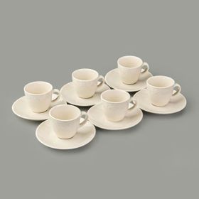 Evidea Kitchen Arnea 6'lı Krem 90 ml Kahve Fincan Takımı