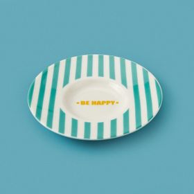Evidea Kitchen Be Happy Yeşil 13 CM Çay Tabağı