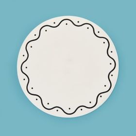 Evidea Kitchen Beyaz Siyah 38 cm Yuvarlak Deri Supla