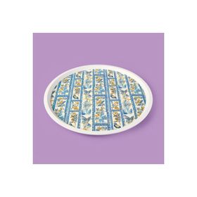Evidea Kitchen Blue Toya Renkli 36x36 cm Yuvarlak Tepsi