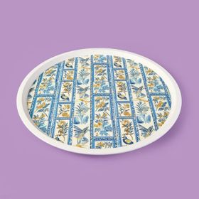 Evidea Kitchen Blue Toya Renkli 36x36 cm Yuvarlak Tepsi