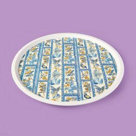 Evidea Kitchen Blue Toya Renkli 36x36 cm Yuvarlak Tepsi