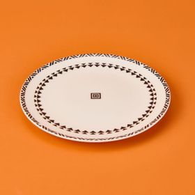 Evidea Kitchen Ethnic Siyah Beyaz 19 cm Pasta Tabağı