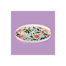 Evidea Kitchen Flowely Oval Renkli 42 cm Tepsi