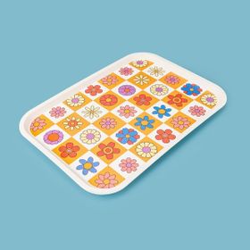 Evidea Kitchen Flower Renkli 42x30 cm Tepsi