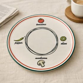 Evidea Kitchen Gourmet Classic Renkli 30 cm Pizza Tabağı