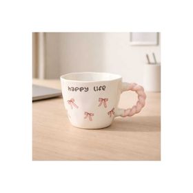 Evidea Kitchen Happy Life Seramik Beyaz 300 ml Kupa