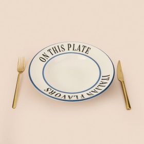 Evidea Kitchen Italian Flavors Beyaz 27 CM Makarna Tabağı