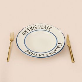Evidea Kitchen Italian Flavors Beyaz 27 CM Makarna Tabağı