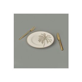 Evidea Kitchen Palm Krem Bej 21 CM Tatlı ve Kahvaltı Tabağı