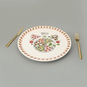 Evidea Kitchen Pizza Lover Renkli 31 cm Pizza Tabağı