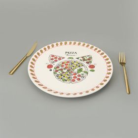 Evidea Kitchen Pizza Lover Renkli 31 cm Pizza Tabağı
