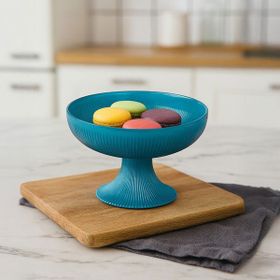 Evidea Kitchen Resital Tas Ayaklı Mavi 15.5 CM Kase