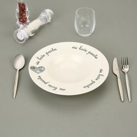 Evidea Kitchen We Love Pasta Beyaz 27 cm Makarna Tabağı