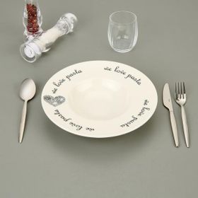 Evidea Kitchen We Love Pasta Beyaz 27 cm Makarna Tabağı