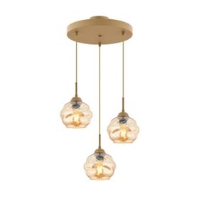 Evidea Lighting Arrakis Eskitme Bal 3'lü Yuvarlak Modern Sarkıt Avize